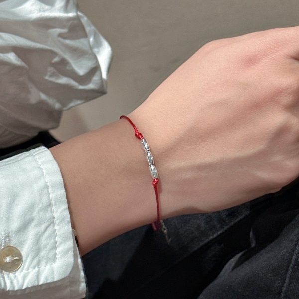 Wholesale 925 Sterling Silver Rice Bead Cord Bracelet - Image 5