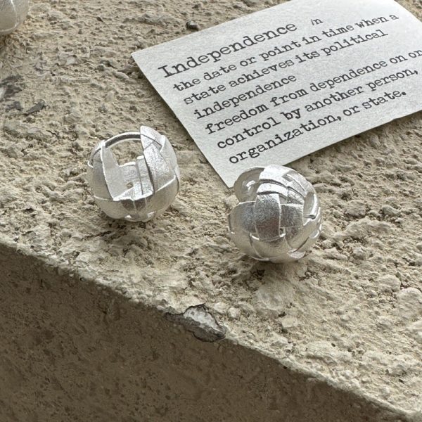 Wholesale 925 Sterling Silver Wool Ball Earrings - Image 2
