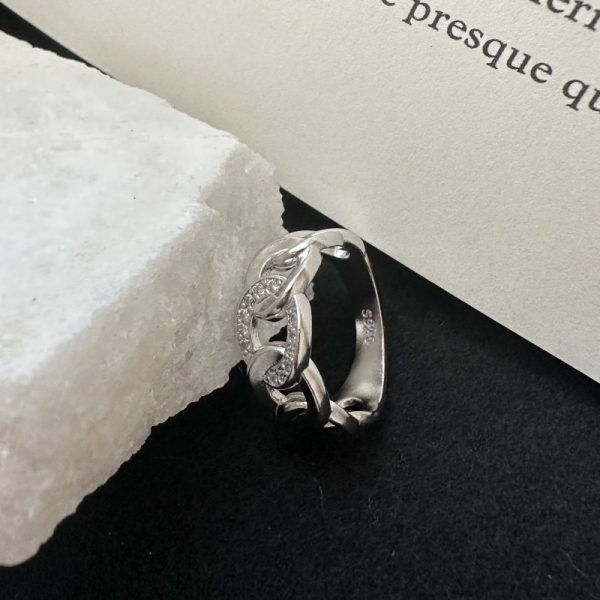 Wholesale 925 Sterling Silver Woven Zircon Ring - Image 2