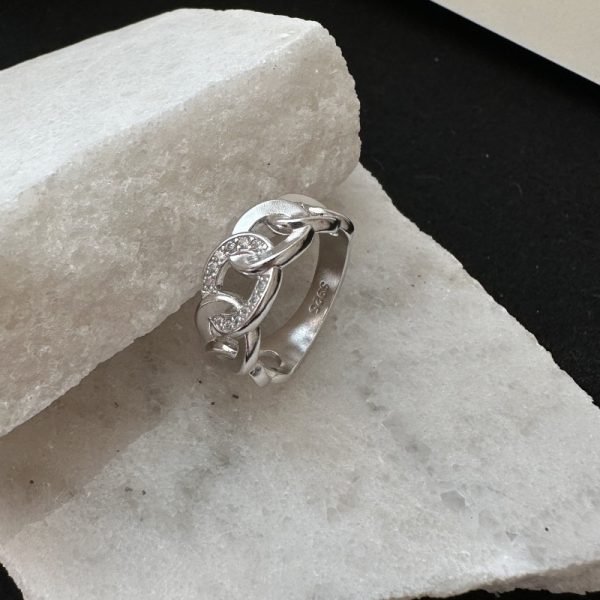Wholesale 925 Sterling Silver Woven Zircon Ring - Image 3