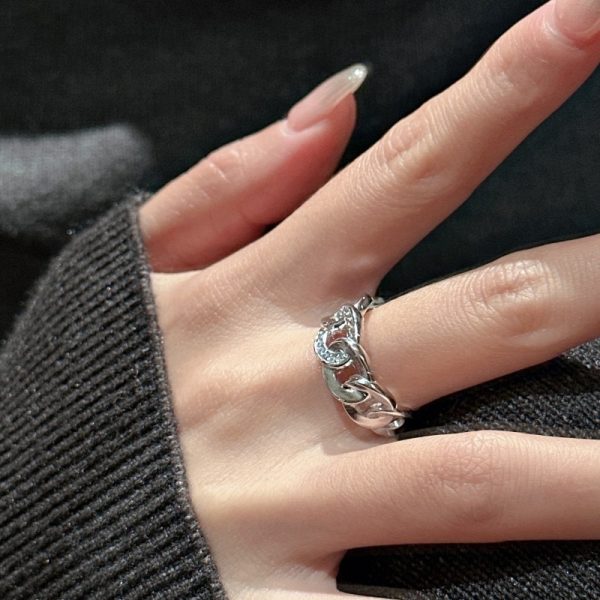 Wholesale 925 Sterling Silver Woven Zircon Ring - Image 5