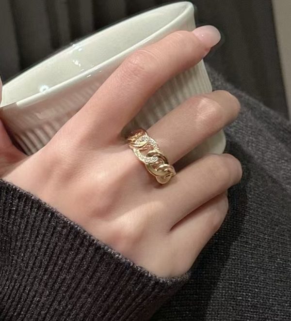 Wholesale 925 Sterling Silver Woven Zircon Ring - Image 6