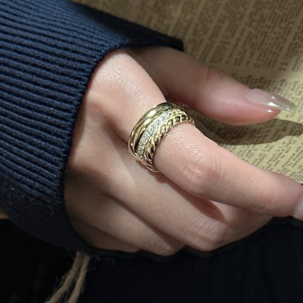 Wholesale 925 Sterling Silver Twist Zircon Ring - Image 5