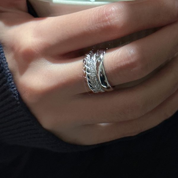 Wholesale 925 Sterling Silver Twist Zircon Ring - Image 6