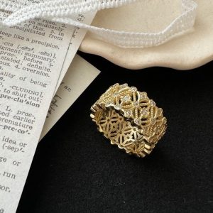 Wholesale 925 Sterling Silver Hollow Lace Ring