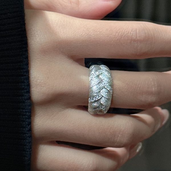 Wholesale 925 Sterling Silver Chunky Woven Ring - Image 5