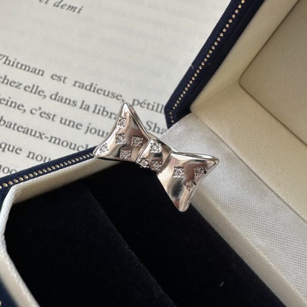 Wholesale 925 Sterling Silver Zircon Bow Ring - Image 2