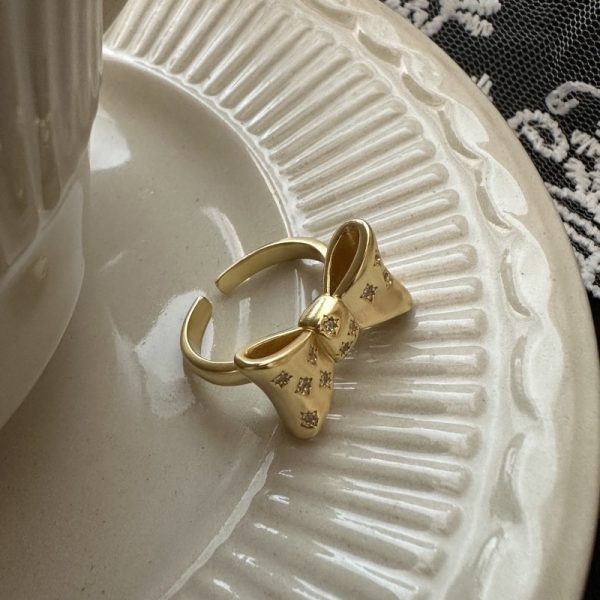 Wholesale 925 Sterling Silver Zircon Bow Ring - Image 3