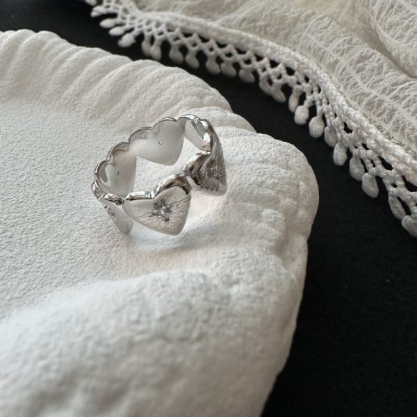 Wholesale 925 Sterling Silver Zircon Heart Ring - Image 3