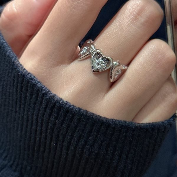 Wholesale 925 Sterling Silver Zircon Heart Ring - Image 6