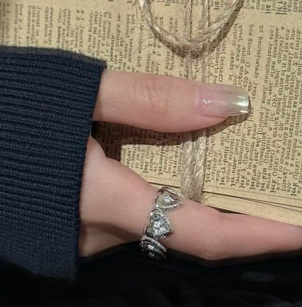 Wholesale 925 Sterling Silver Zircon Heart Ring - Image 5