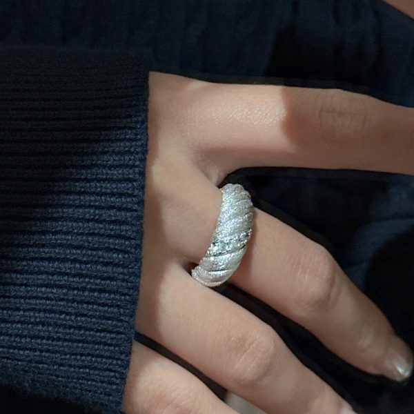 Wholesale 925 Sterling Silver Croissant Zircon Ring - Image 5
