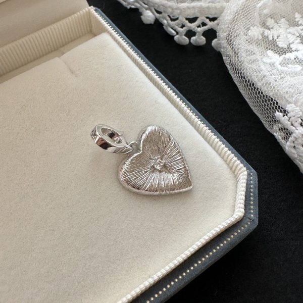 Wholesale 925 Sterling Silver Zircon Heart Pendant - Image 3