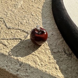 Wholesale 925 Sterling Silver Red Apple Pendant