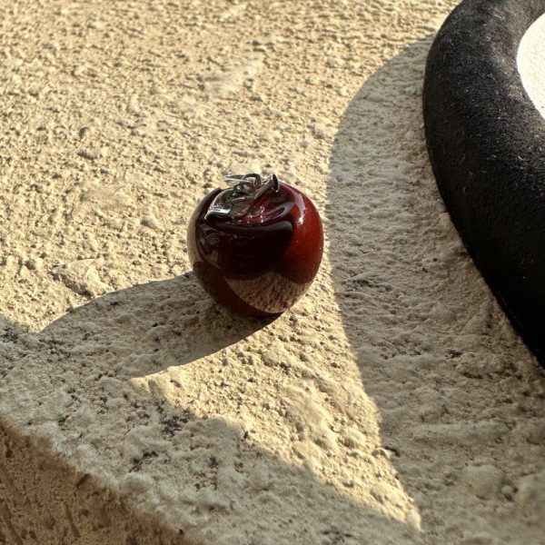 Wholesale 925 Sterling Silver Red Apple Pendant - Image 2