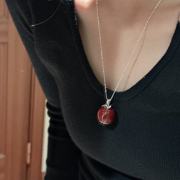 Wholesale 925 Sterling Silver Red Apple Pendant - Image 5
