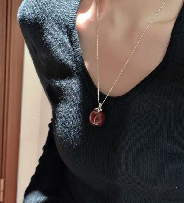 Wholesale 925 Sterling Silver Red Apple Pendant - Image 6
