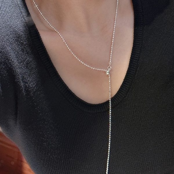 Wholesale 925 Sterling Silver Long Bead Chain - Image 5