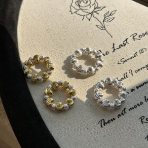 Wholesale 925 Sterling Silver Bead Elastic Ring