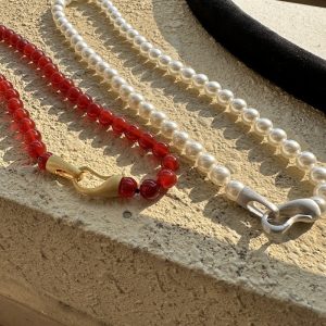 Wholesale 925 Sterling Silver Brushed Button Beaded Necklace