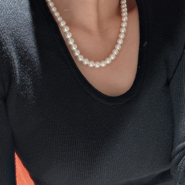 Wholesale 925 Sterling Silver Brushed Button Beaded Necklace - Image 5