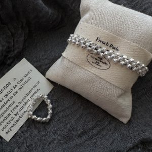 Wholesale 925 Sterling Silver CNC Bead Ring & Bracelet