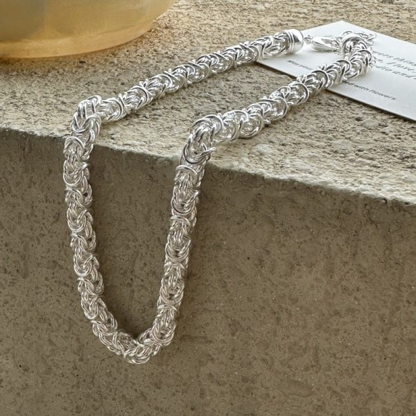 Wholesale 925 Sterling Silver Chunky Fashionable Necklace & Bracelet - Image 2