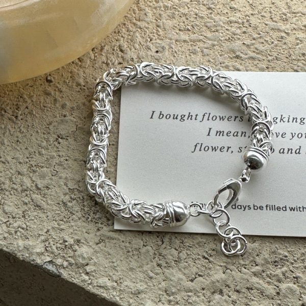 Wholesale 925 Sterling Silver Chunky Fashionable Necklace & Bracelet - Image 3