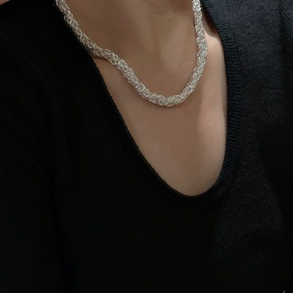 Wholesale 925 Sterling Silver Chunky Fashionable Necklace & Bracelet - Image 6
