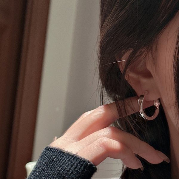 Wholesale 925 Sterling Silver Aperture Earrings - Image 4
