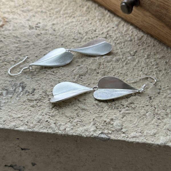 Wholesale 925 Sterling Silver Frosted Love Necklace & Earrings - Image 2