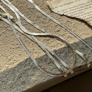 Wholesale 925 Sterling Silver Blade Chain Necklace