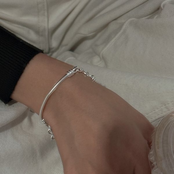 Wholesale 925 Sterling Silver Chain Bangle - Image 4