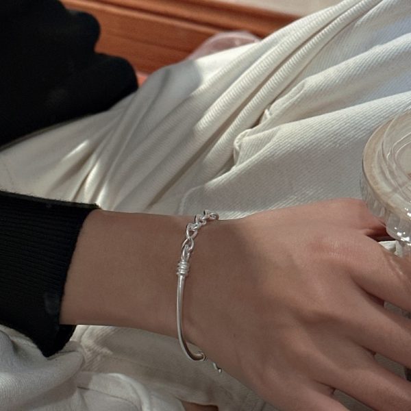 Wholesale 925 Sterling Silver Chain Bangle - Image 5