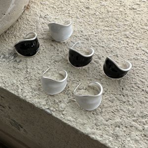 Wholesale 925 Sterling Silver Irregular Enamel Ring & Earrings