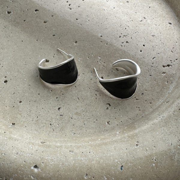 Wholesale 925 Sterling Silver Irregular Enamel Ring & Earrings - Image 3