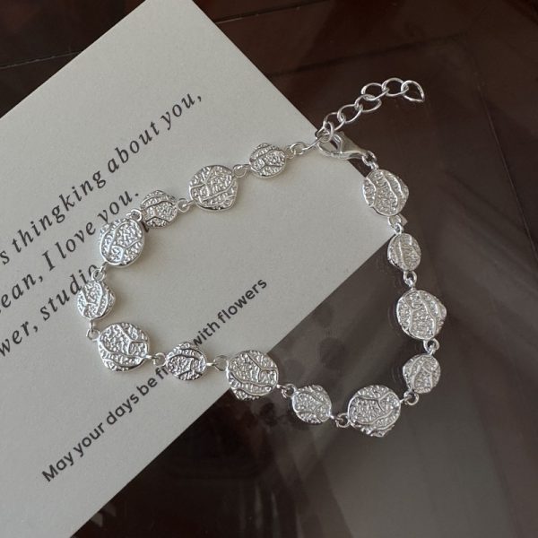 Wholesale 925 Sterling Silver Textured Bracelet