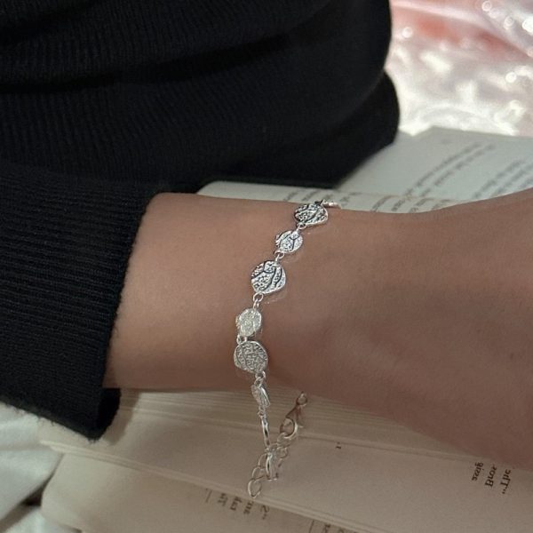 Wholesale 925 Sterling Silver Textured Bracelet - Image 4