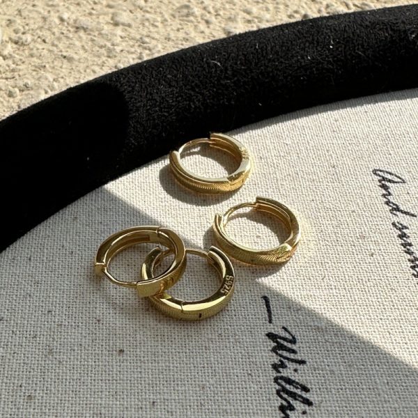 Wholesale 925 Sterling Silver Fish Scale Hoop Earrings - Image 2