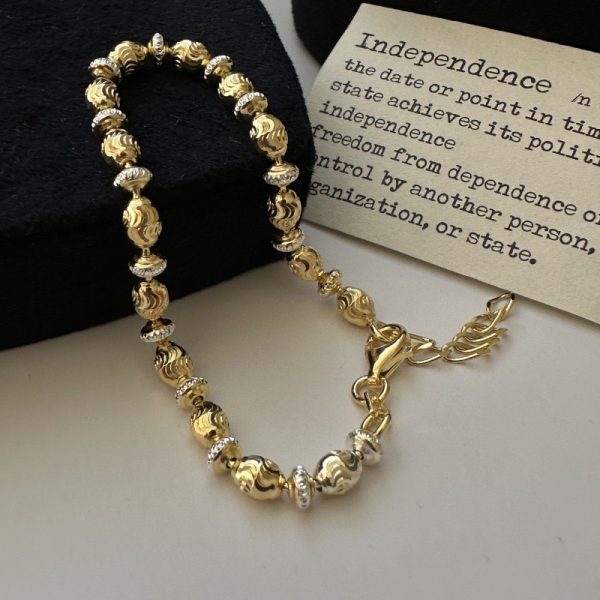 Wholesale 925 Sterling Silver Gold & Silver Bracelet - Image 3