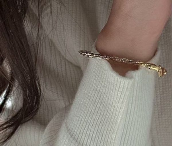 Wholesale 925 Sterling Silver Tricolor Twining Bracelet - Image 6