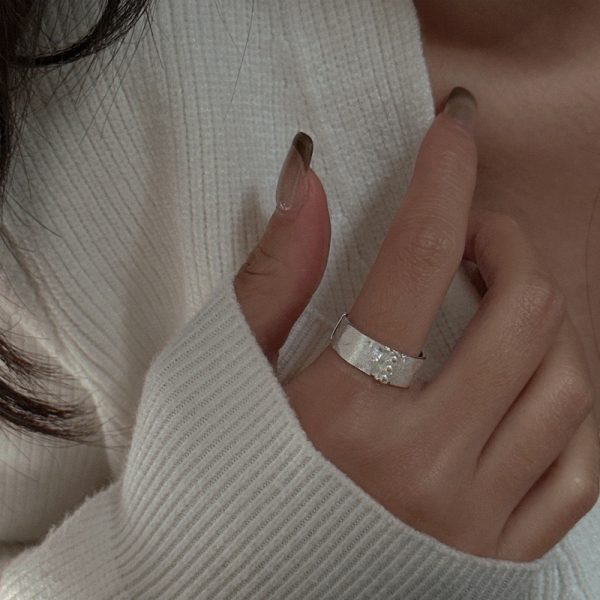 Wholesale 925 Sterling Silver Brushed Pearl Ring - Image 4