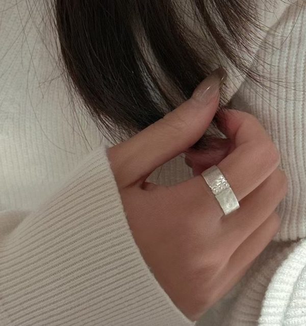 Wholesale 925 Sterling Silver Brushed Pearl Ring - Image 6