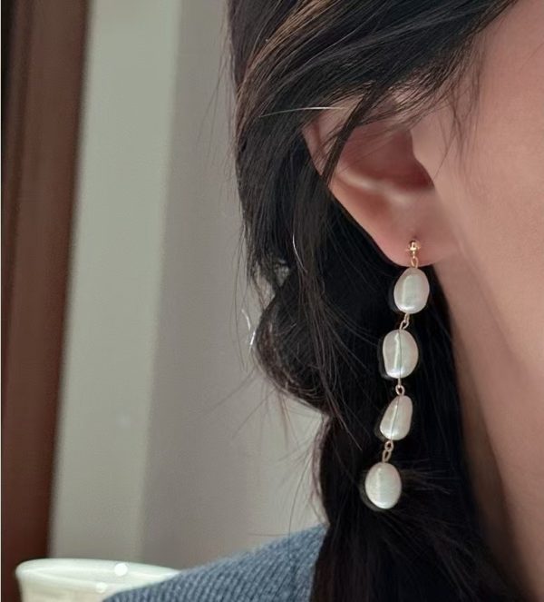 Wholesale 925 Sterling Silver Pearl Long Earrings - Image 6