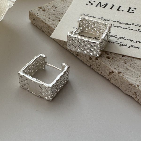 Wholesale 925 Sterling Silver Square Earrings - Image 2