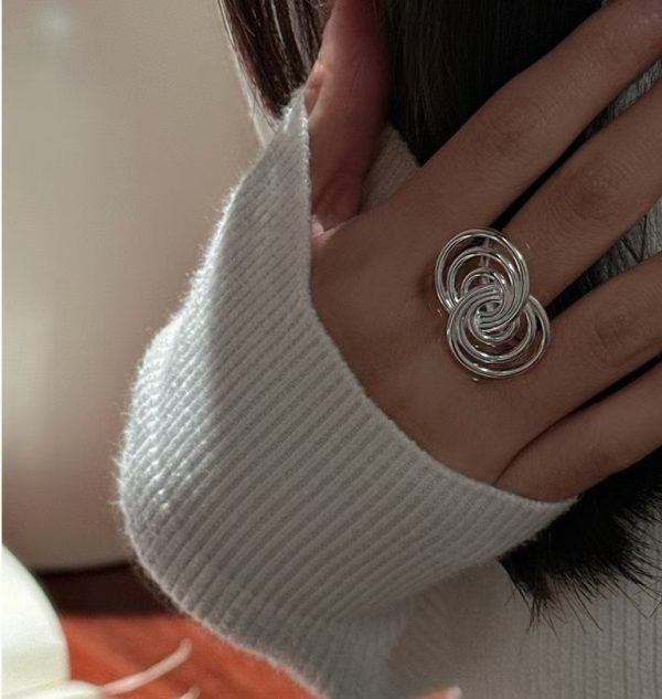 Wholesale 925 Sterling Silver Cross Circle Ring - Image 6