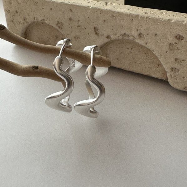 Wholesale 925 Sterling Silver Wave Earrings - Image 2