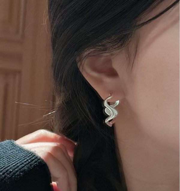 Wholesale 925 Sterling Silver Wave Earrings - Image 6