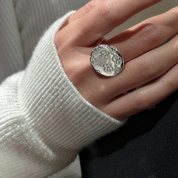 Wholesale 925 Sterling Silver Round flower Ring - Image 4