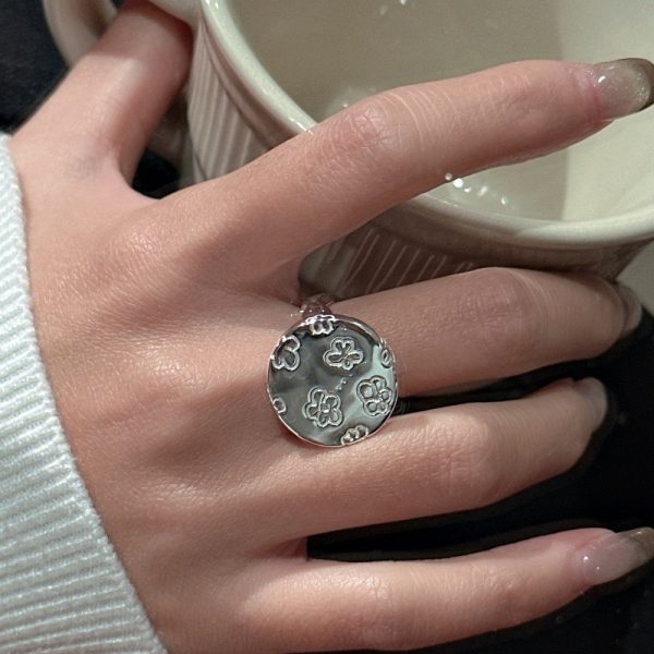 Wholesale 925 Sterling Silver Round flower Ring - Image 5